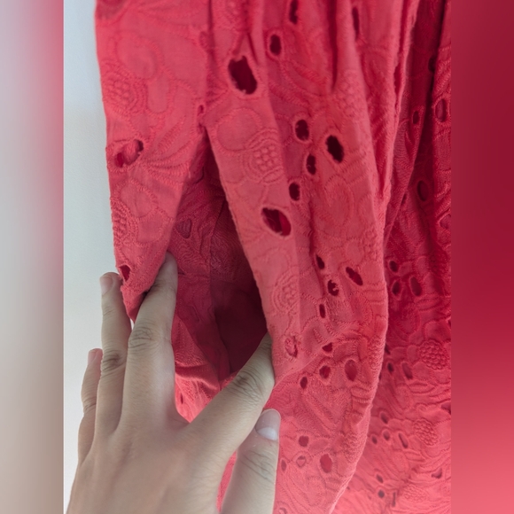 Topshop Red Eyelet Fit & Flare Dress – US 2 ❤️ - Picture 5 of 5